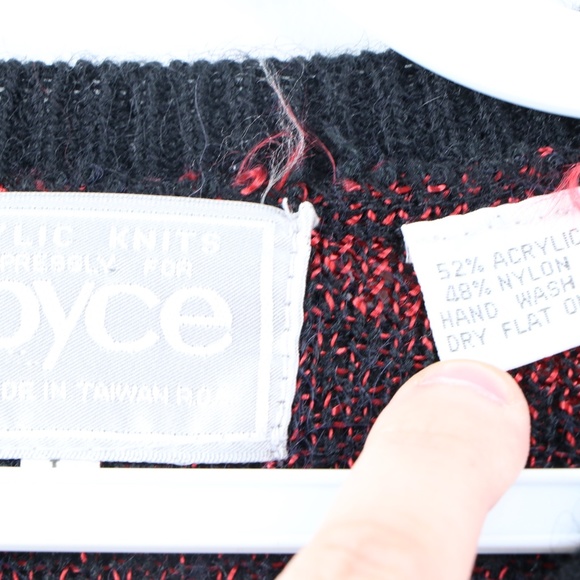 Vintage 90s Streetwear Abstract Knit Rose Sweater - Picture 4 of 8